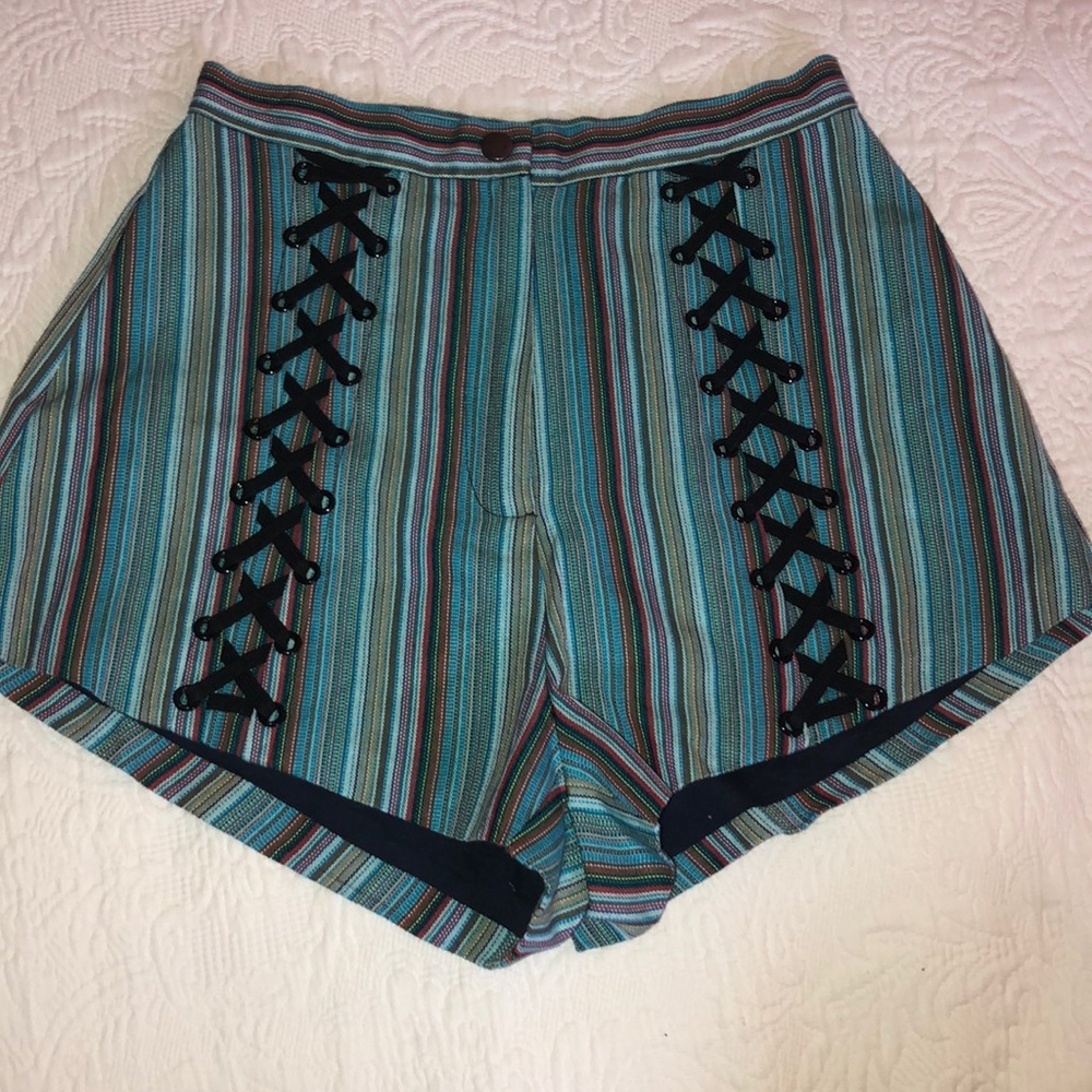 High Waisted Striped Shorts